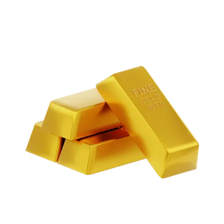 Lingote de oro 2  3D Icon