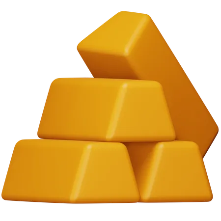 Barra de oro  3D Icon