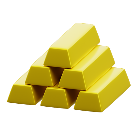 Barra de ouro  3D Icon