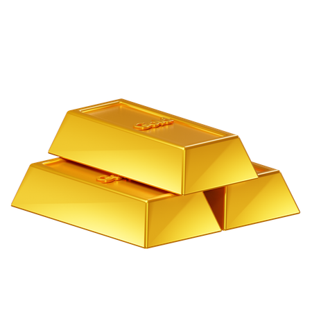 Barra de ouro  3D Icon