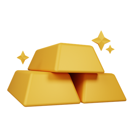 Barra de ouro  3D Icon