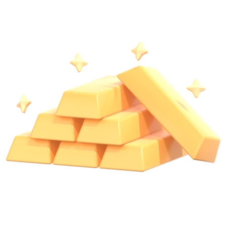 Barra de ouro  3D Icon