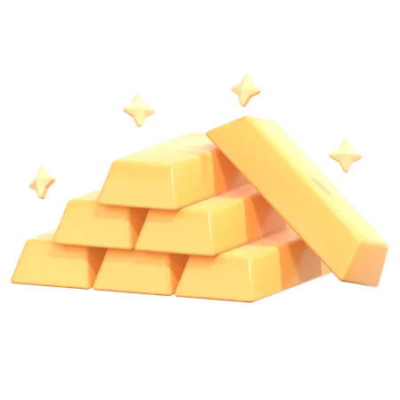 Barra de ouro  3D Icon