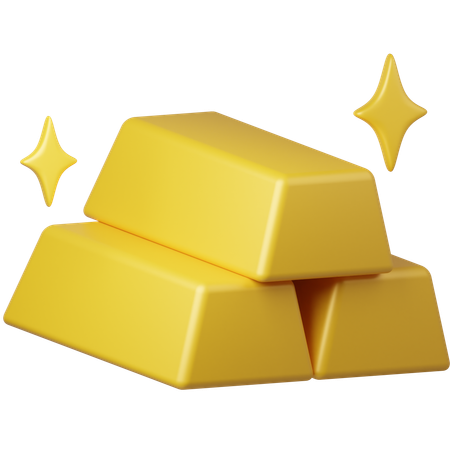 Barra de ouro  3D Icon