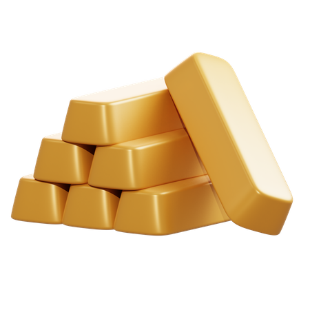 Barra de ouro  3D Illustration