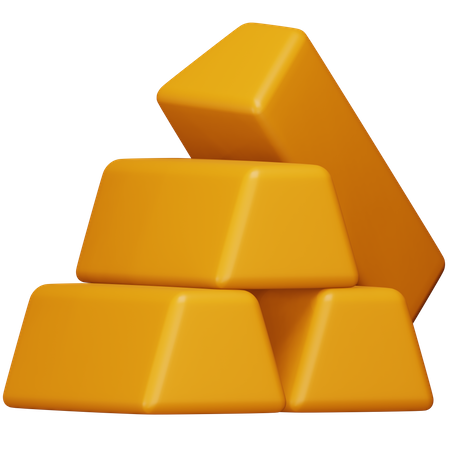 Barra de ouro  3D Icon