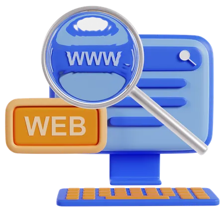 Barra de pesquisa na web  3D Icon