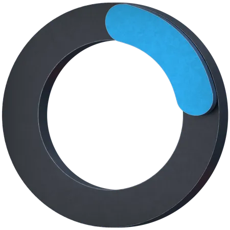 Barra de progreso circular  3D Icon