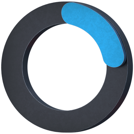 Barra de progresso circular  3D Icon