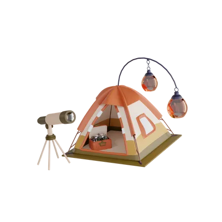 Barraca de acampamento  3D Icon