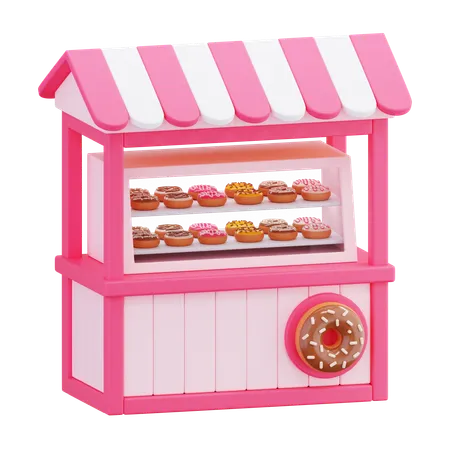 Barraca de donuts  3D Icon