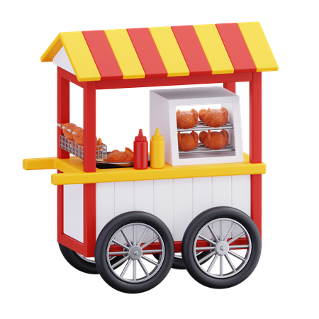 Barraca de frango frito  3D Icon