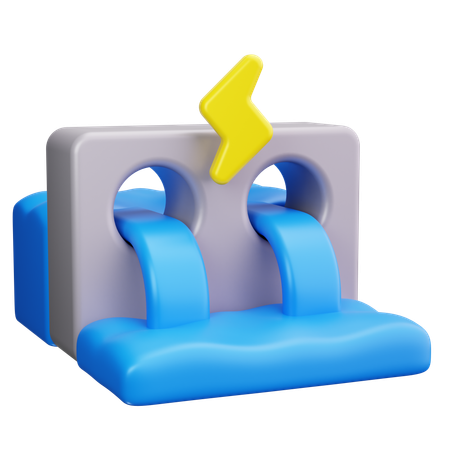 Barrage hydroélectrique  3D Icon