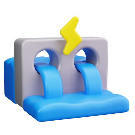 Barrage hydroélectrique  3D Icon