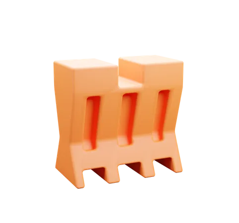 Barrage routier  3D Icon