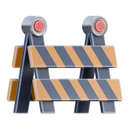 Barrage routier  3D Icon