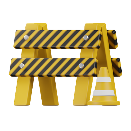 Barrage routier  3D Icon