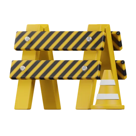 Barrage routier  3D Icon