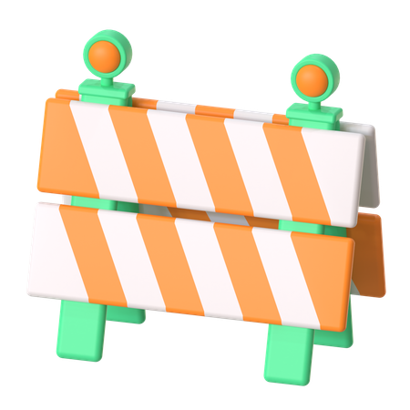 Barrage routier  3D Icon