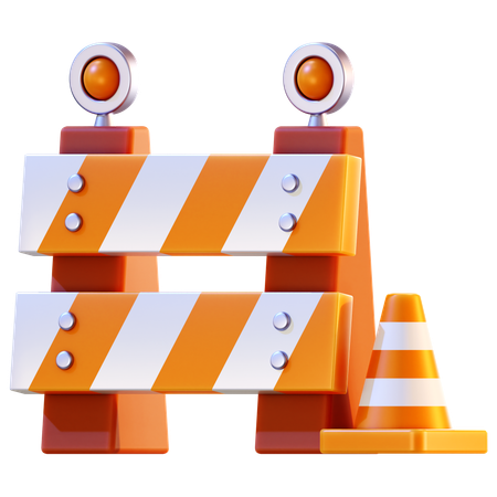 Barrage routier  3D Icon