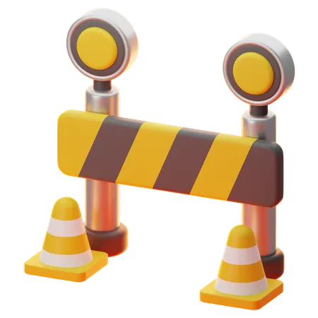 Barrage routier  3D Icon