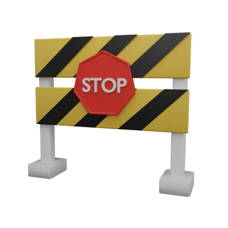 Barrage routier  3D Icon