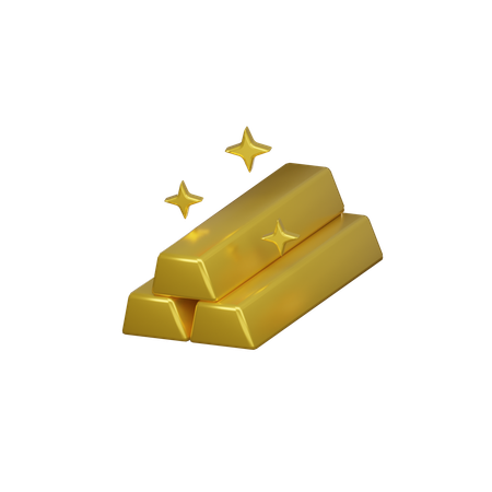 Barras de ouro  3D Icon