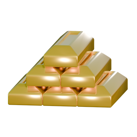 Barras de ouro  3D Icon