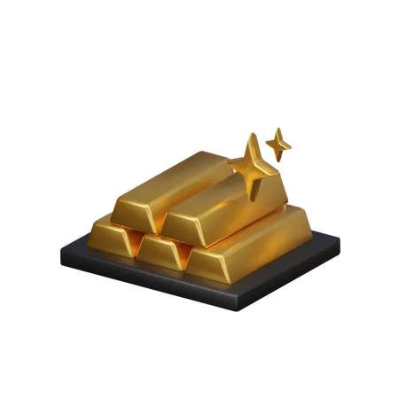 Barras de ouro  3D Icon