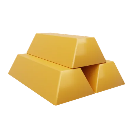 Barras de ouro  3D Icon