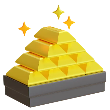 Barras de ouro  3D Icon