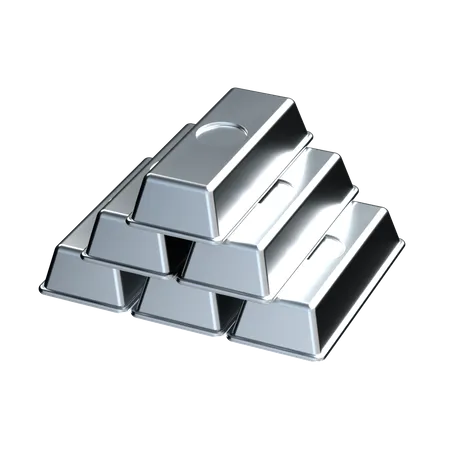 Barras de plata  3D Icon