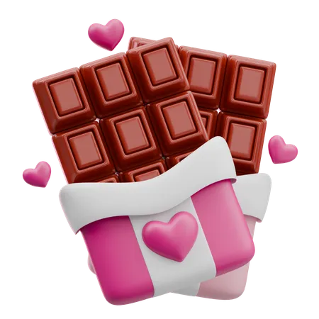 J'adore la barre de chocolat  3D Icon