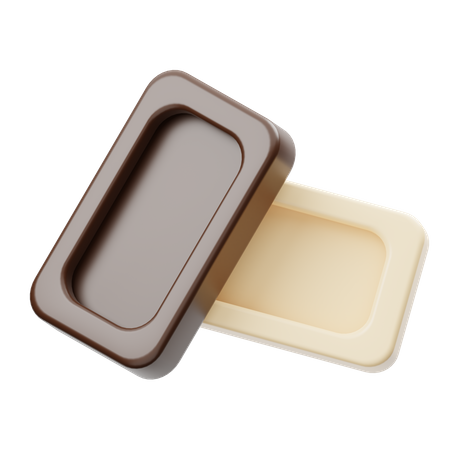 Barre de Chocolat & Chocolat Blanc  3D Icon