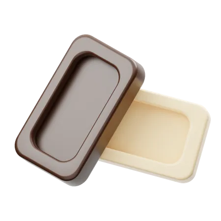 Barre de Chocolat & Chocolat Blanc  3D Icon