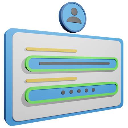 Barre de connexion  3D Icon