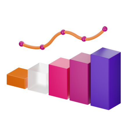 Graphique à barres  3D Icon