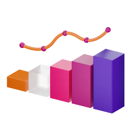 Graphique à barres  3D Icon