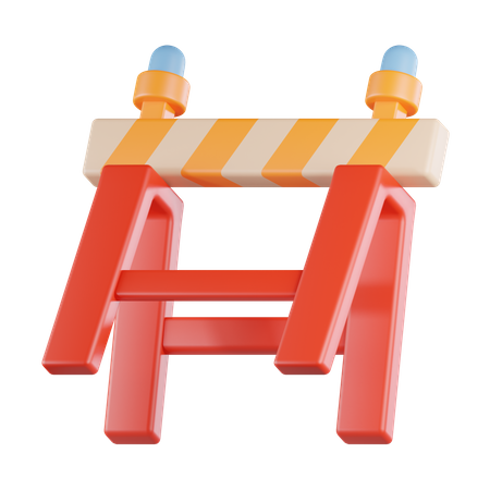 Barreira de construção  3D Icon