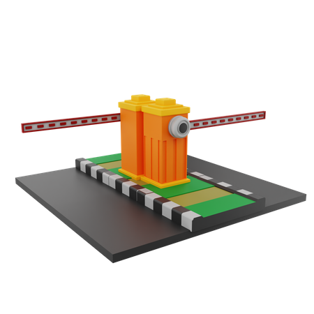 Barreira de estacionamento  3D Illustration