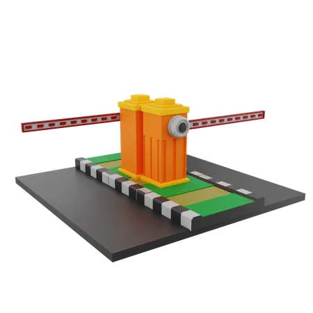 Barreira de estacionamento  3D Illustration