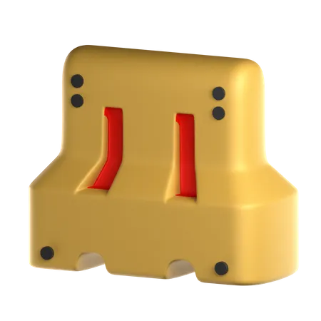 Barreira de trânsito  3D Icon