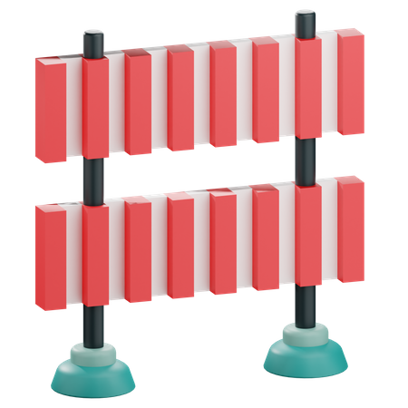 Barreira de trânsito  3D Icon