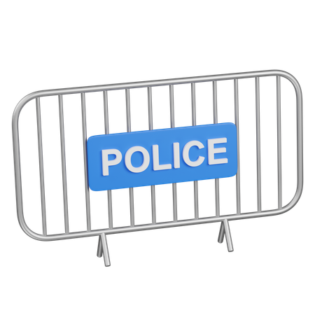 Barreira policial  3D Icon