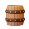 oak barrel 3d