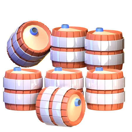 Barrels  3D Icon