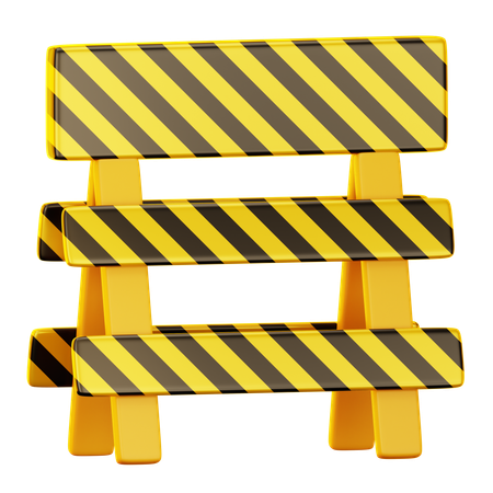 Barrera de construcción  3D Icon
