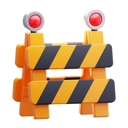 Barrera de construcción  3D Icon