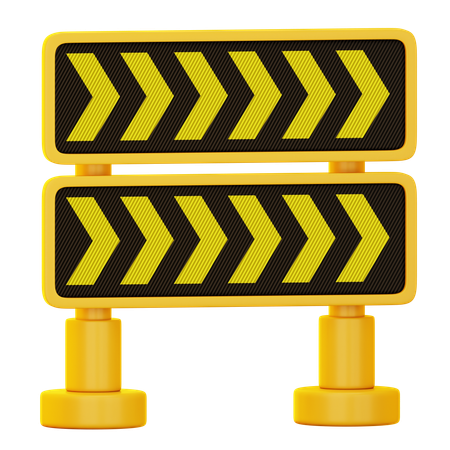 Barrera de tráfico  3D Icon