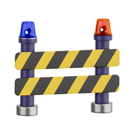 Barrera policial  3D Icon
